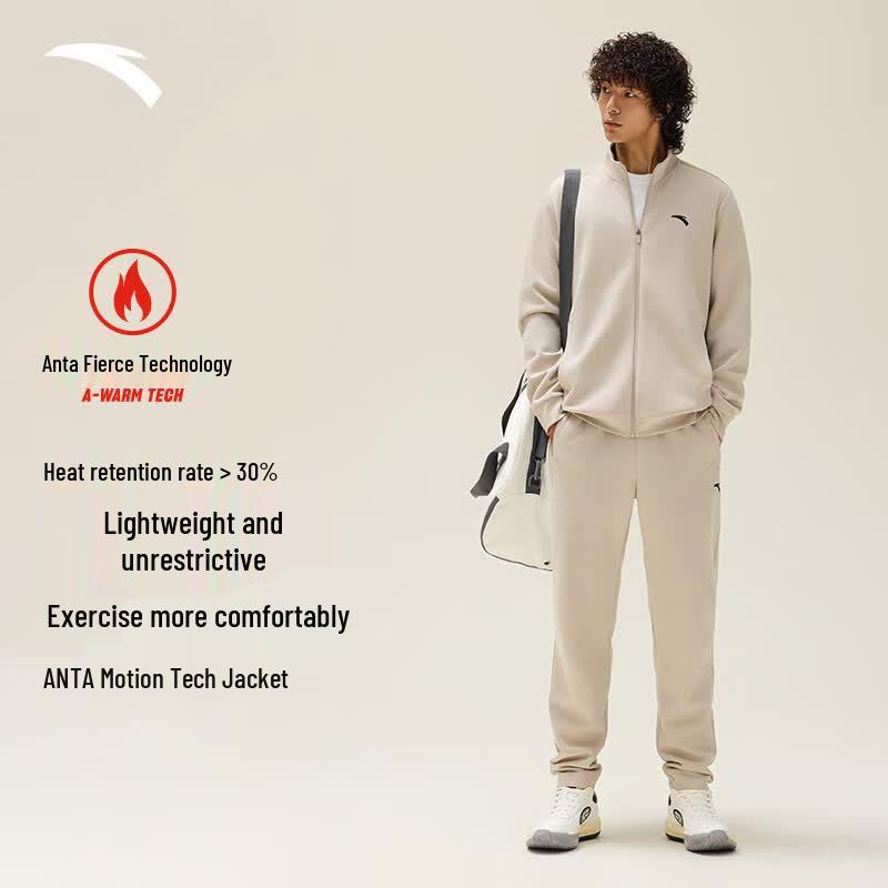 Anta Men's Winter Windproof Stand Collar Tracksuit