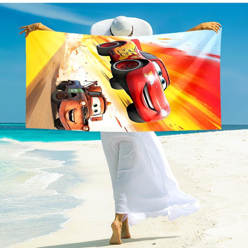 1pc Mcqueen beach towel,quick drying absorbent beach towel,outdoor sports swimming beach towel,Soft and comfortable Y71813