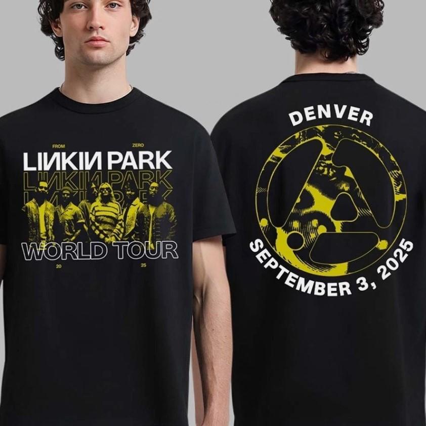 Linkin Park Denver Colorado From Zero World Tour 2026 Unisex T-Shirt Size S-3XL XL