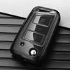Transparent Soft Tpu For Vw Volkswagen Golf 7 Mk7 Tiguan Mk2 For Seat Ateca Leon Fr 2 Ibiza For Skoda Octavia Flip Car Key Case