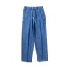 New Outdoor Casual Men's Straight Loose Loose Trendy Style Semi-elastic Waist Solid Color Jeans Men's Sizes Are Mainly S-2XL