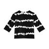 Print Tops For Youth Girls V Neck Button 3/4 Sleeves T-Shirts Trendy Tops Outfit Tees