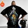 Dragon Ball Anime Super Saiyan Goku Imprimé Été Unisexe Streetwear Ample Décontracté et Polyvalent Haut Parent-Enfant