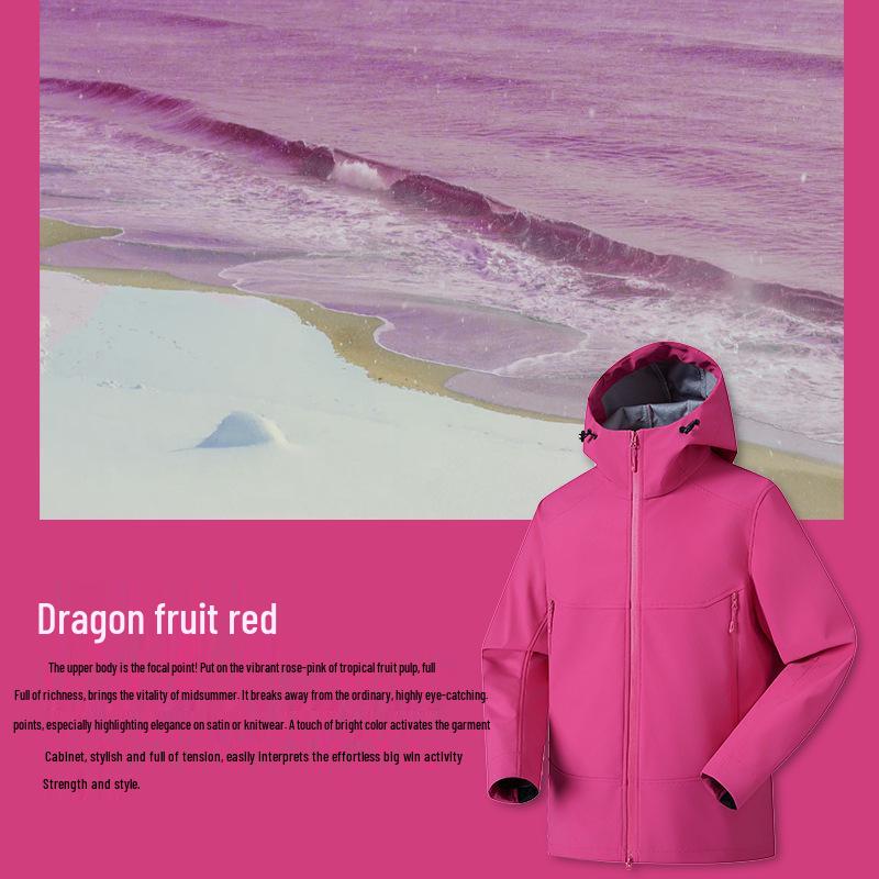 New Style 3D-Cut Windproof Waterproof Softshell Jacket for Couples – Spring/Autumn Mountaineering Suit