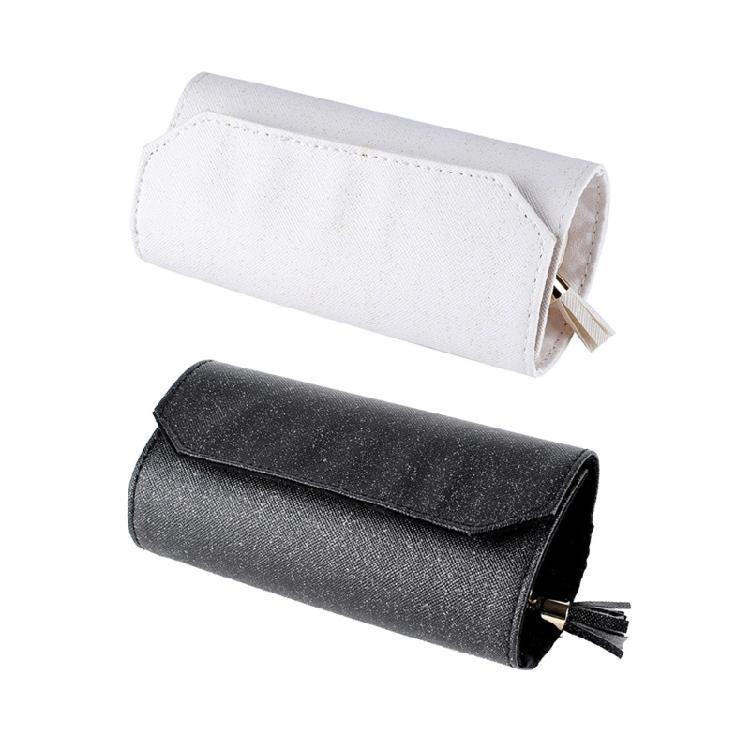 Jewelry Roll Clutch Bag Foldable PU Jewelry Storage Bag Earrings Organizer