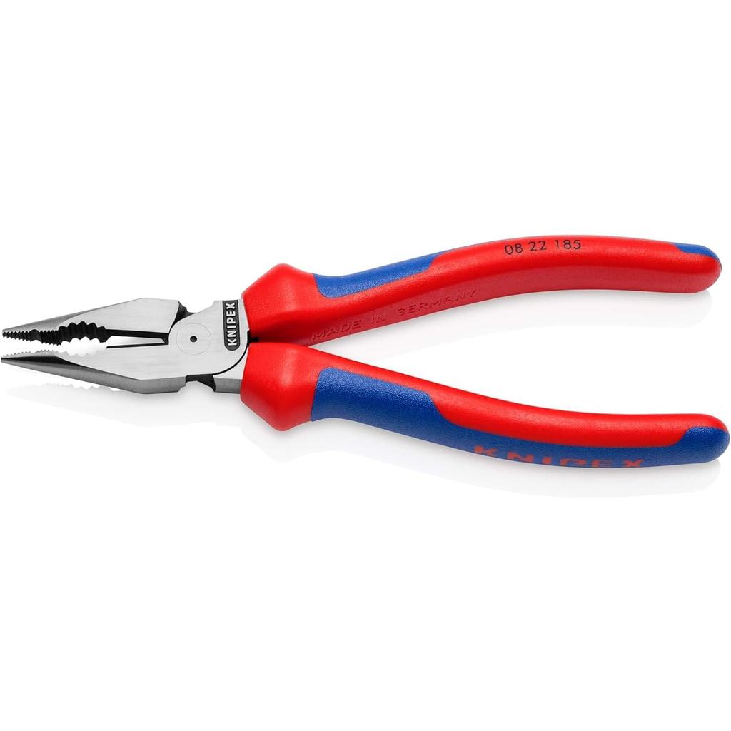 Knipex Needle Nose Combination Pliers Comfort Handle 185mm 0822-185