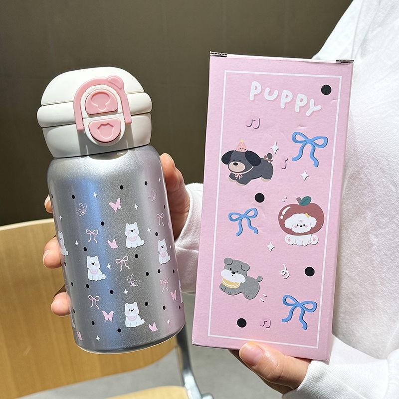 Kitten Thermos Cup: 2026 Stylish Insulated Straw Cup for Students - Cute, Portable, 316 Stainless Steel