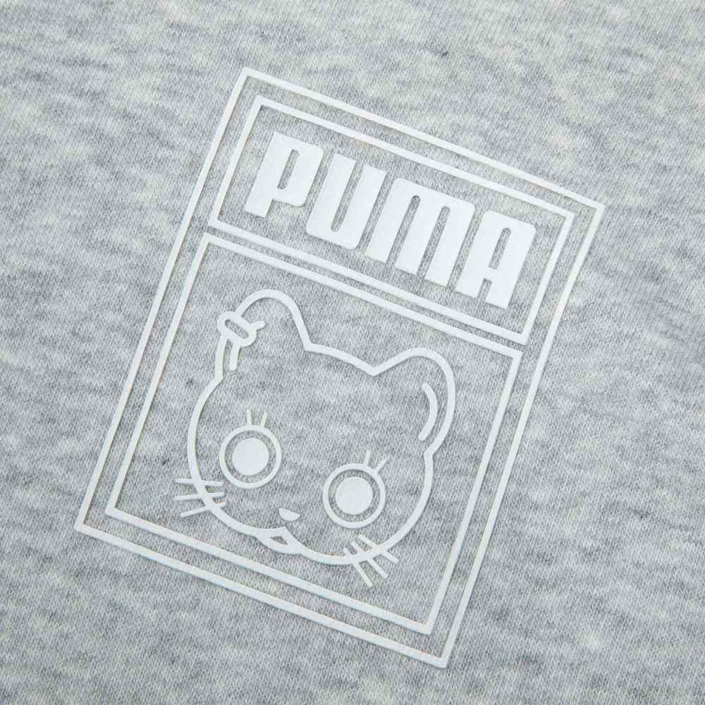 Puma Neko Graphic T7 Fz Hoodie Cartoon Design Casual Hoodie Unisex Hoodies Light-Mixed-Gray 627267-04