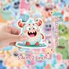 50 Cute Big-Eyed Animal Stickers - Waterproof, Decorative for Water Bottles & Phones