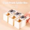 Caixa de susto engraçada de aranha de truque Caixa escondida de madeira Caixa de susto de madeira de qualidade Jogo divertido Brincadeira Truque Amigo Brinquedos de escritório
