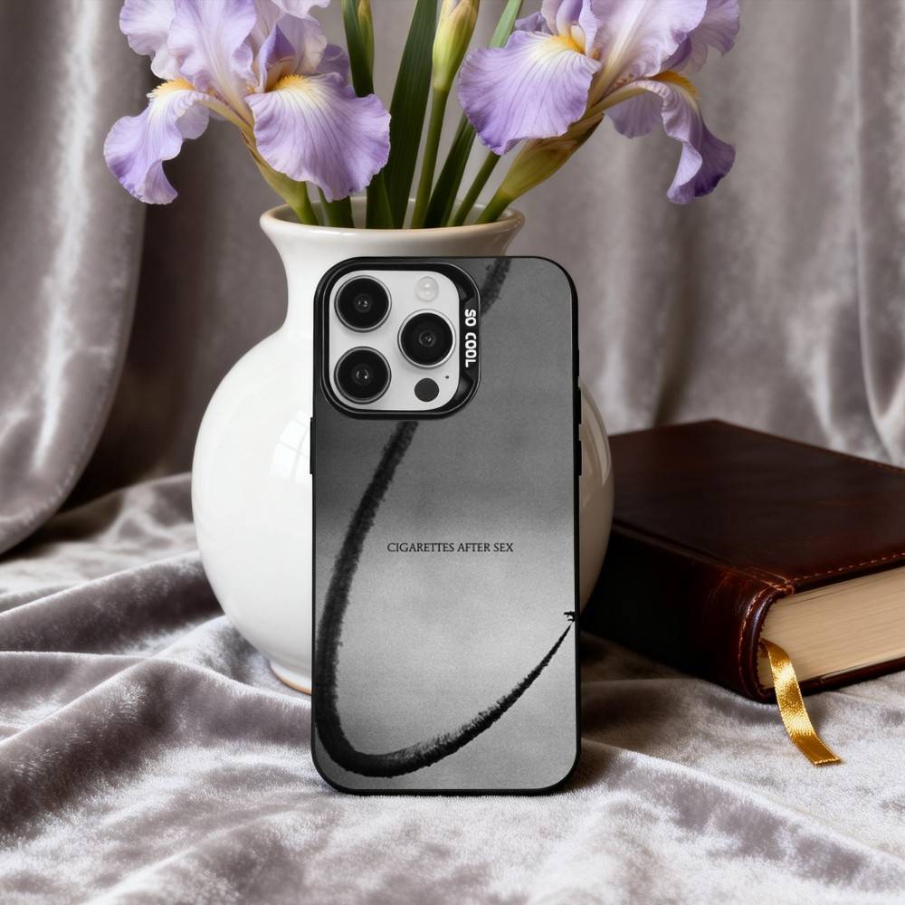 C-Cigarettes A-After Sex B-Band Phone Case For iPhone17,16,15,14,13,12,11 Plus,Pro Max Black Candy silver phone case