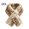 Cute Deer Print Hat Women Spotted Hat, Faux Fur Bucket Winter Scarf, Girlfriend Present Soft Cozy Furry Fisherman for Girls, Autumn Accessory