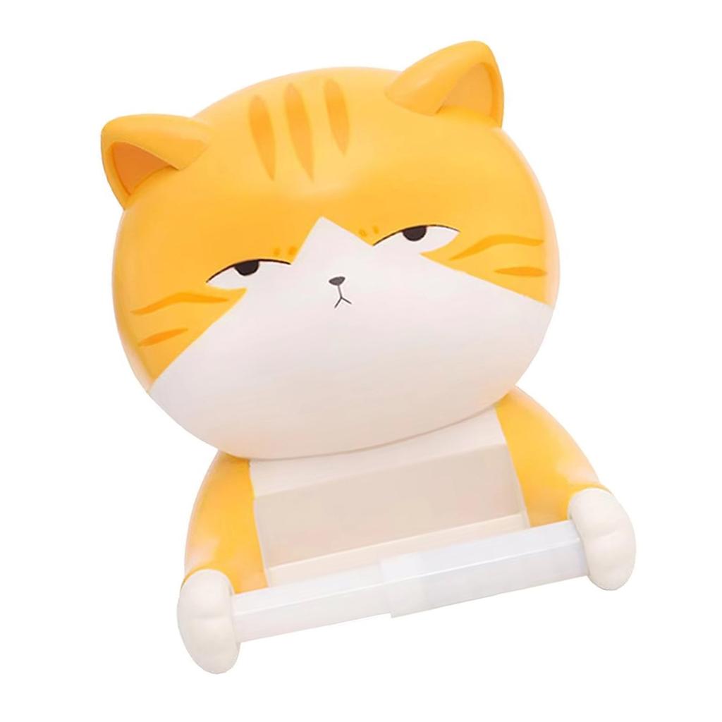 Charming Cat Shaped Toilet Paper Holder Wall Mount Tissue Rack Easy Install Kitchen Tissue Hanger for Bathroom Decor
