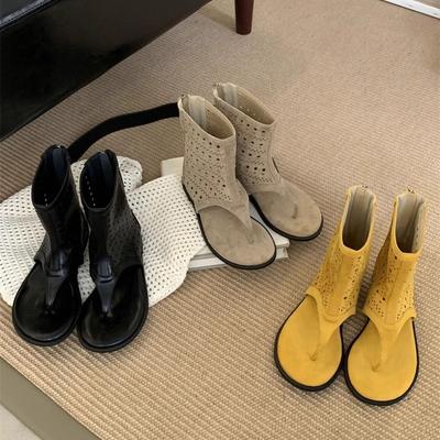 Sandali estivi nuovi con punta stivali traspiranti freschi con rialzo interno scarpe romane stivali per pantaloni corti donna