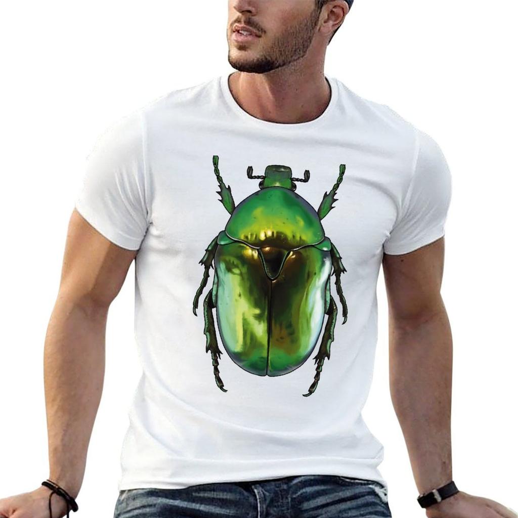 Green Scarab Beetle (Protaetia Speciosissima) TShirt Plus Size Summer Casual TShirt