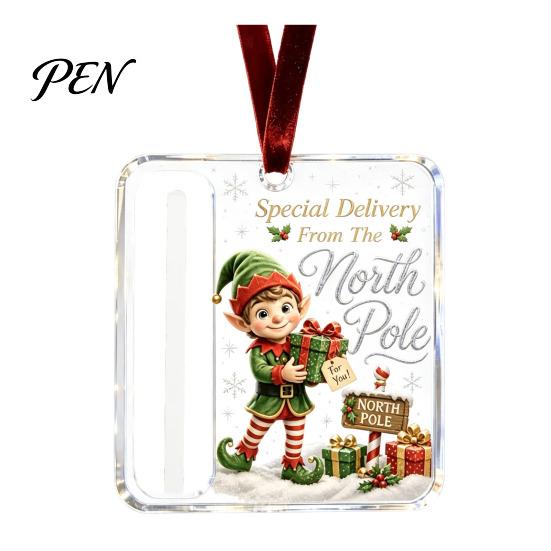 Stocking Stuffer Money Holder Personalized Christmas Cash Ornament, Custom Acrylic Clip for Holiday Versatile Tree Decorations, Unique Hanging