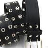 Studded Waist Belt Leather Pin Buckle Holes Wide Waistband