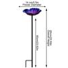 Bird Bath Weather Resistant Reflective Petals Design Bee Watering 25.5inch Height Garden Bird Bath for Window Deck Patio