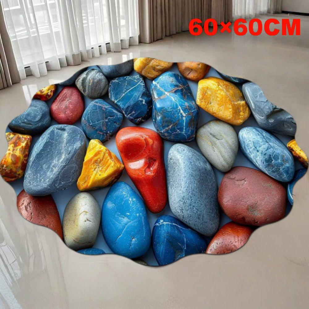 Chinese-style Cobblestone Carpet Nordic Abstract Door Rug Creativity Bathroom Floor Mat  Home Decor