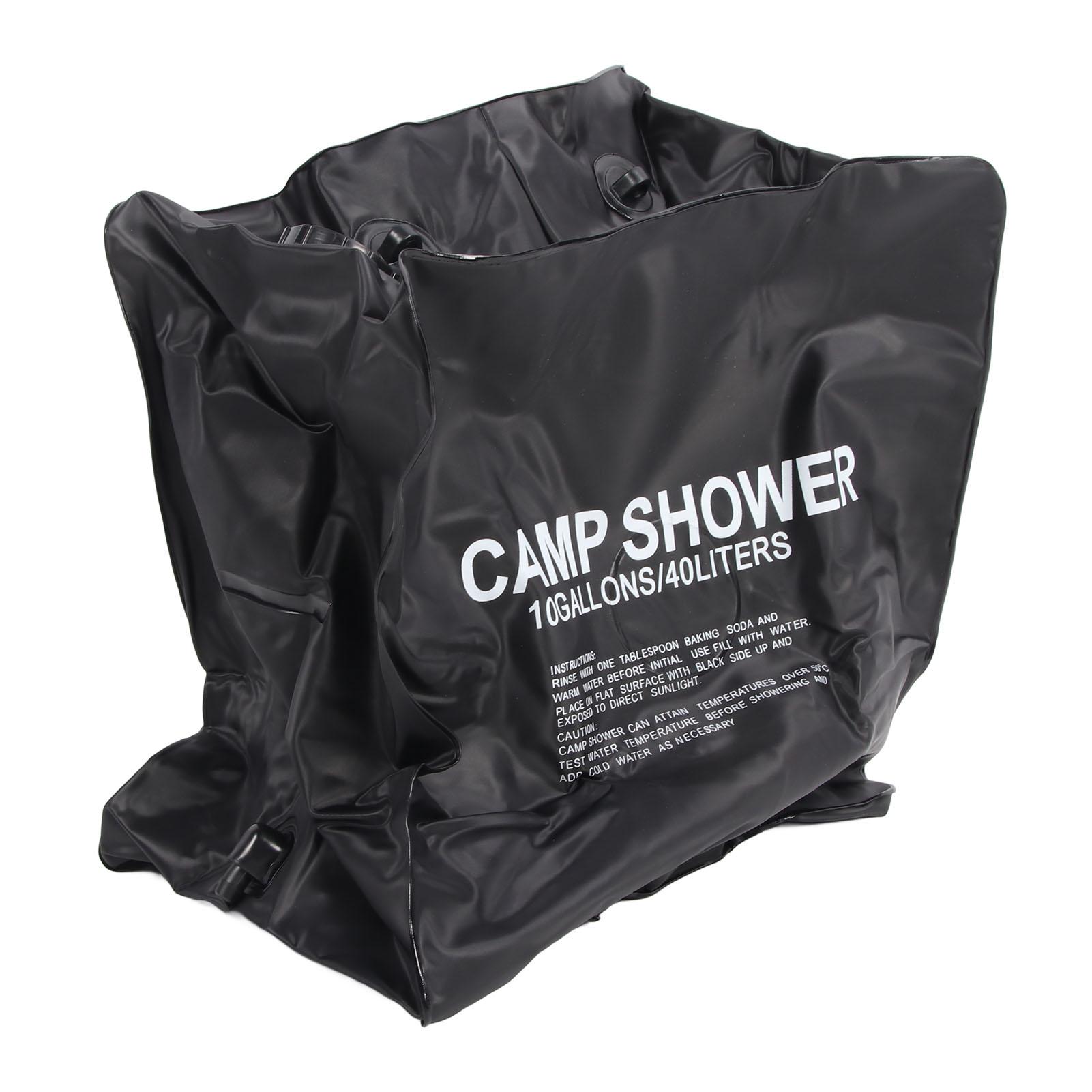 

40-литровый мешок-душ на солнечной батарее из расширенного ПВХ, подходит как портативный мешок для душа для кемпинга, походов и автотуризма с функцией сушки воды