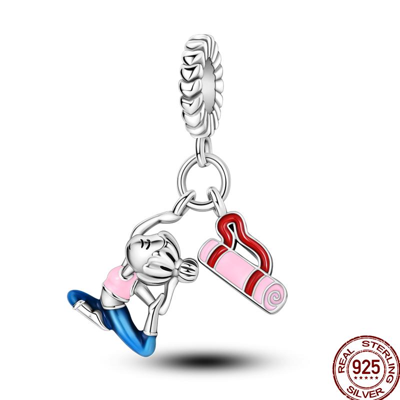 Copper Pink Puppy Flower Bird Pink Charm Beads Suitable For 3Mm Original Bracelet Diy Jewelry Gift