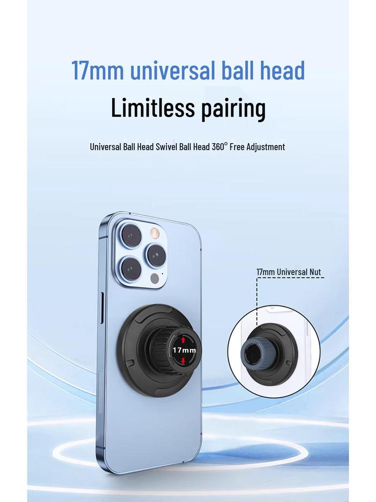 360° Rotating Magnetic Mount for Phones & Tablets - Live Streaming & Car Vent Use