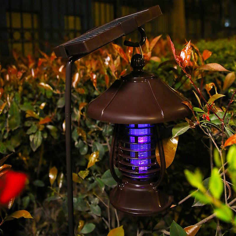 Waterproof Solar Electric Mosquito Killer Lamp for Outdoor Garden Use