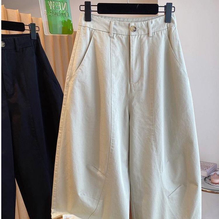 

2025 Season Women s Apricot Wide-Leg Slimming Casual Pants Medium абрикосовый