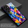 Colorful Geometric Pattern 2D Phone Case for Samsung S26 S25 S24 S23 S22 S21 S20 A56 A36 A16 - Glass Protective Cover
