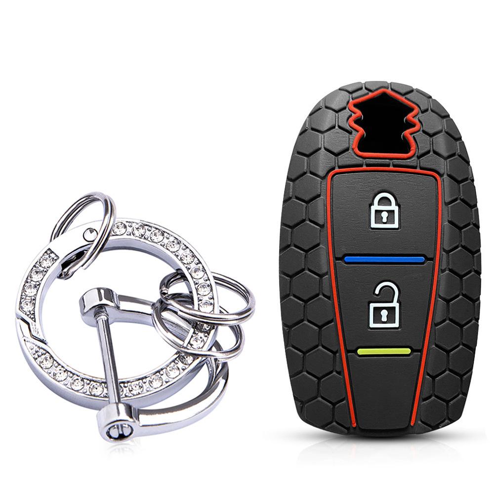 Für Suzuki Vitara S-Cross Swift 4 Baleno Alivio Kizashi 2 3 Tasten Silikon Schlüsselhülle Schale Auto Fernbedienung Schlüsselhülle Halter Schlüsselanhänger