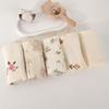 3/5Pcs 6-Layer Pure Cotton Baby Cotton Washcloth Soft Gauze Cotton Newborn Burp Cloth Absorbent Baby Towels Square Towels
