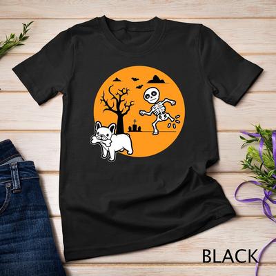 French Bulldog Dog Skeleton Bone Halloween Costume Dog Owne Unisex T-shirt