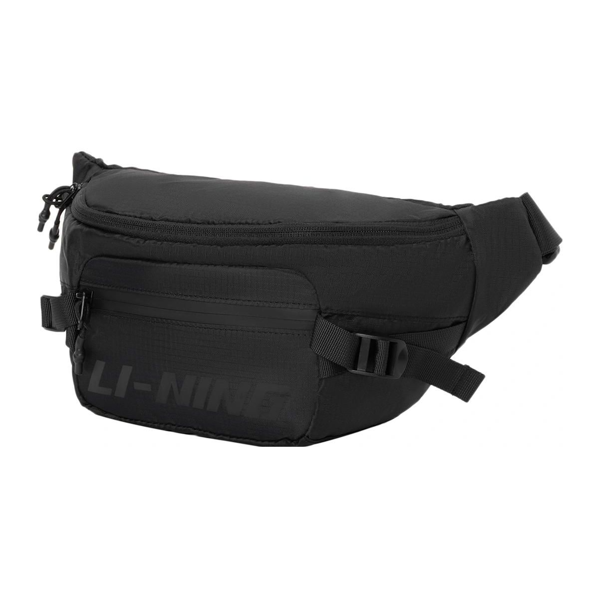 

Li-Ning Fashion Casual Letter Design Simple Polyester Fiber Shoulder Crossbody Chest Bag Waist Bag Unisex bags Black ABLS155-3 Black