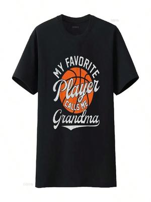 My Favorite Basketball Player Calls Me Grandma Mother S Day T Shirt Vintage Washed Slightly Unisex Fashion Designer Clothes