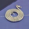 Hot 925 Sterling Silver Classic 4MM Box Chain Necklaces for Woman Men's Charms Fashion Party Wedding Jewelry Christmas Gifts