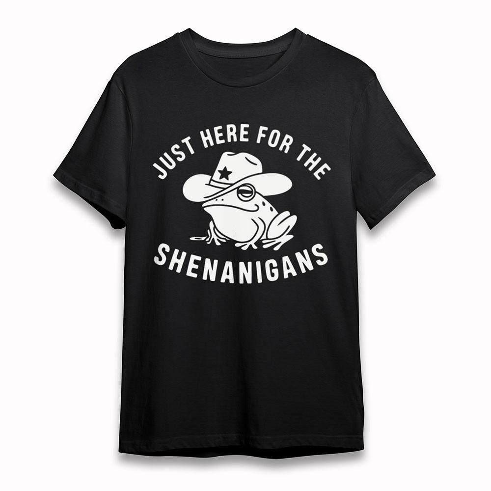 

Men s Trend Classic T-Shirt Cowboy Frog Humorous Tee Short Oversize Black Cotton XL