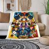 1pc Hogwarts House Crests Cartoon Blanket,Portable Throw for Travel & Camping, All Season Cozy Blanket,Ideal Gift