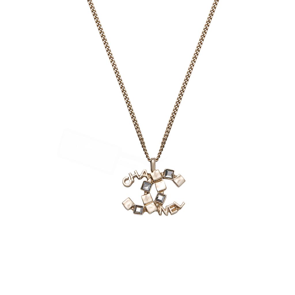 Chanel 24C Logo Decorative Pendant Necklace Unisex necklace Gold ABC817-B15393-NU572