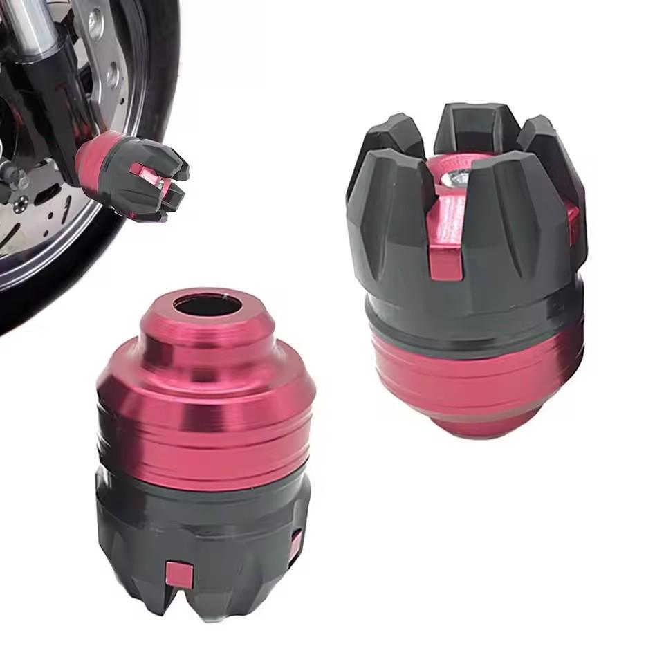 2 PCS  Motorcycle Front and Rear Wheel Crash Protectors Cups Anti-fall Frame Slider Aluminum Modification Motorcycle Accessories