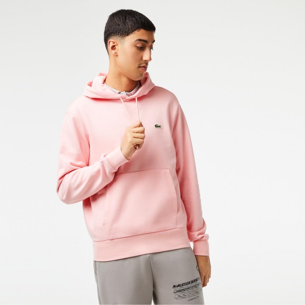 

LACOSTE Mens Basic Hooded Sweatshirt Light Pink
