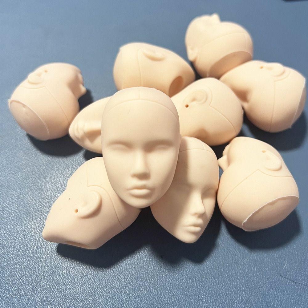 No Makeup 1/6 Doll Heads White Skin Doll Bald Head Girls Toy BJD Doll Head  Accessories