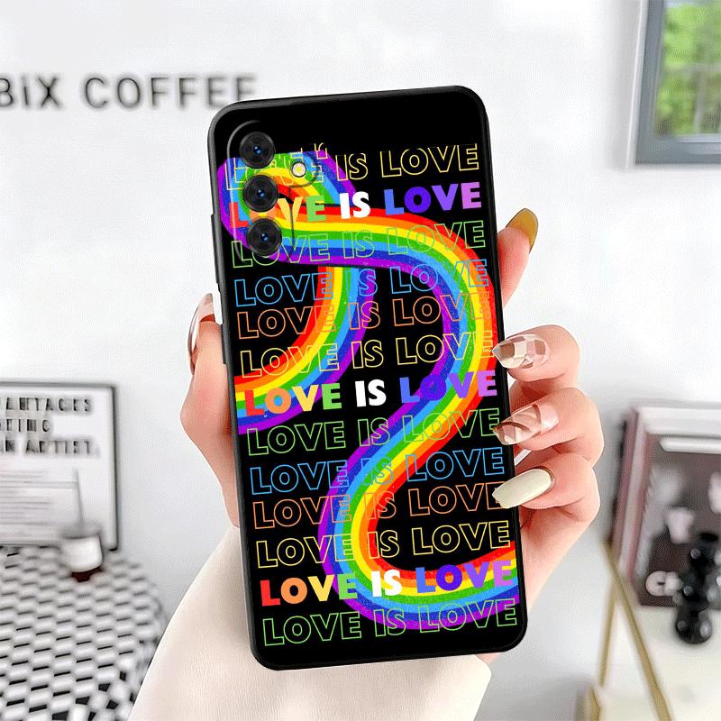 LGBT Rainbow Love Is Love Soft Phone Case for Samsung A17 A37 A57 A16 A26 A36 A56 A15 A25 A35 A55 A14 A24 A34 A54 A13 A23 A33 A5