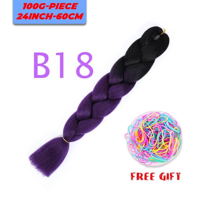 MERISIHAIR Single Ombre Color Synthetic Hair Extension Crochet Twist Jumbo Braiding Long Hair