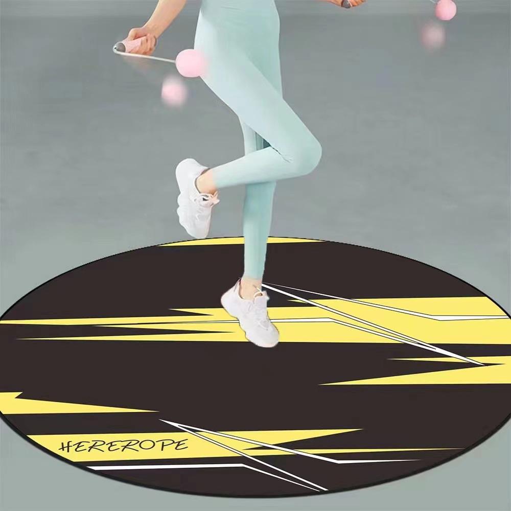 

Круговой коврик для прыжков со скакалкой, коврик для прыжков, коврик для занятий фитнесом и йогой в помещении, утолщенный, нескользящий, амортизирующий, спортивный коврик для прыжков со скакалкой 160x160cm