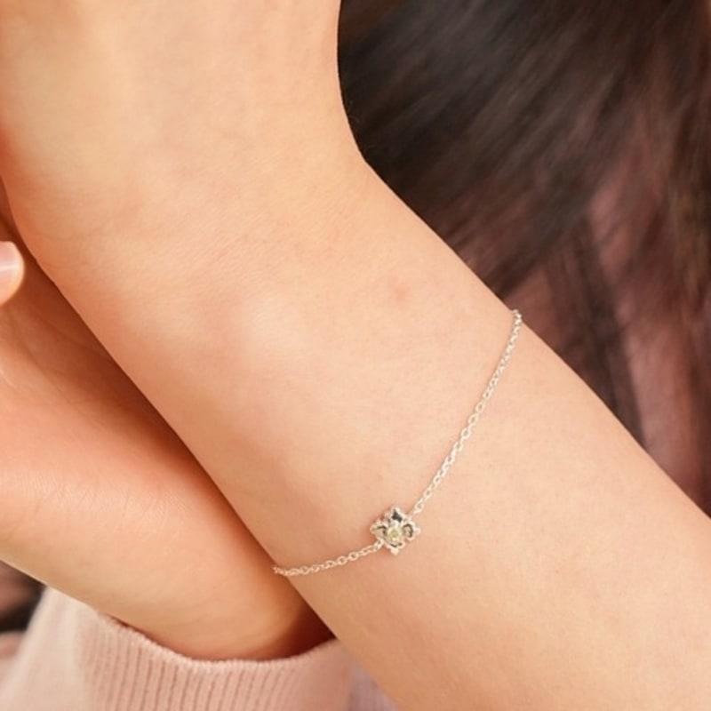 BELLOOGGI Lemon yellow diamond flower bracelet