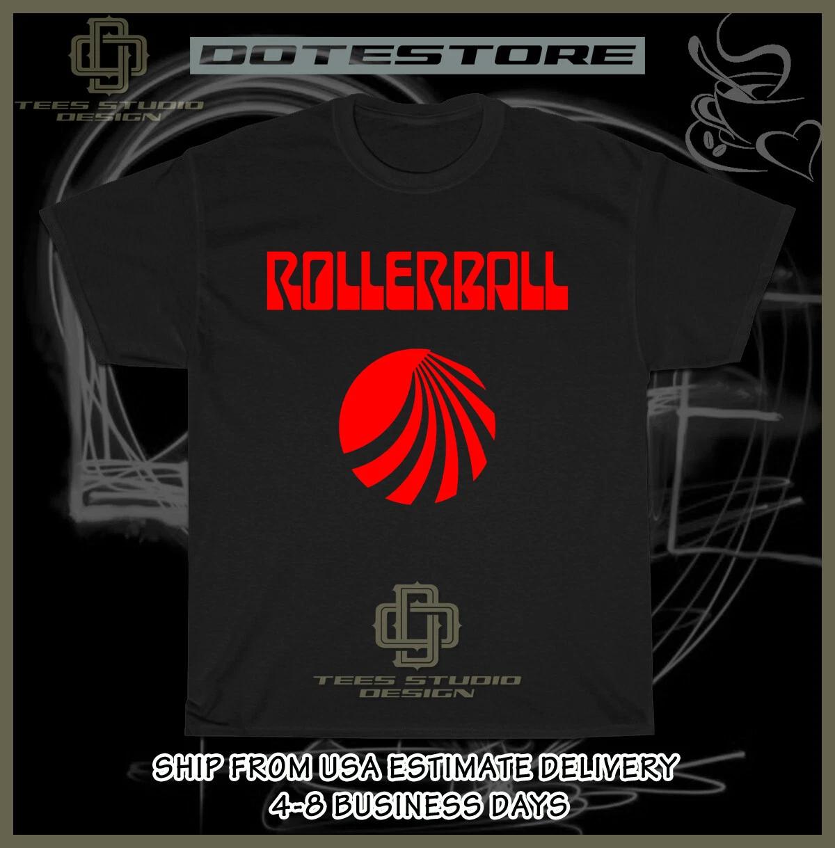 New Tee Rollerball Movie James Caan Logo Men s T-Shirt American Dotees Tee Shirt XXXL