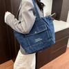 Fauler Wind Denim Umhängetasche Große Kapazität Pendler Umhängetasche Damen 2025 Sommer Nischen Design Reise Tragbar