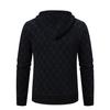 Winter Men's Cardigan Sweater with Thick Velvet and Loose Casual Hooded Knitted Jacket for Outerwear