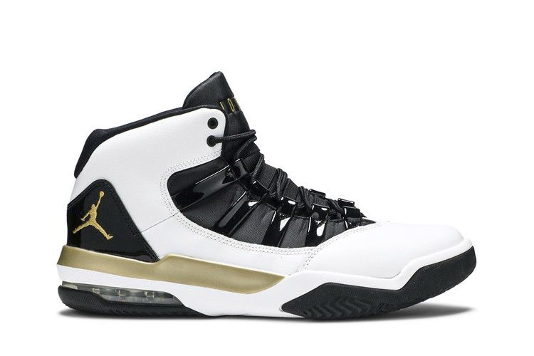 Jordan Max Aura White Metallic Gold Black