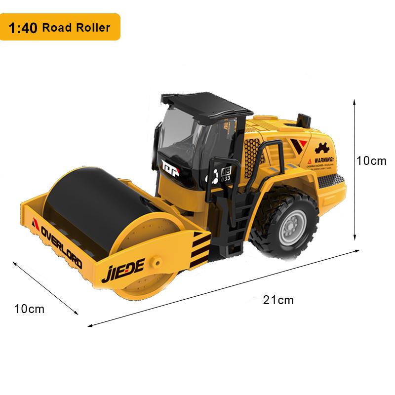 1:40 Engineering Truck Model Rescue Car Transporter Excavator Bulldozer Crane Mixer Play Construction Collection Toys For Kids